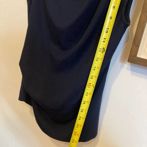 Joseph Sleeveless Ruched Wool Top w/ Shoulder Clasp sz S - Picture 6 of 11